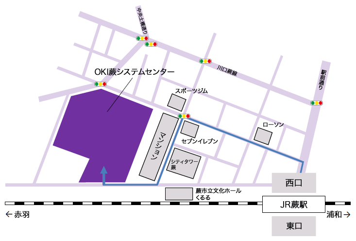 OKIソフトウェアエキスパートサービス（本社）への地図