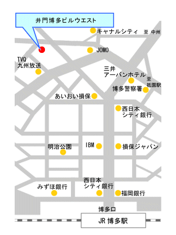 OKIソフトウェアエキスパートサービス（九州事務所）への地図